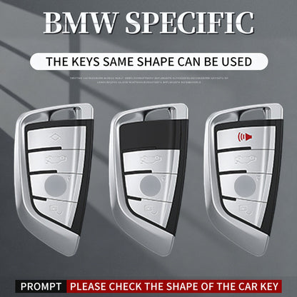 Custodia per chiave auto in TPU nero in lega di alluminio con fibbia per BMW X3 X1 X5