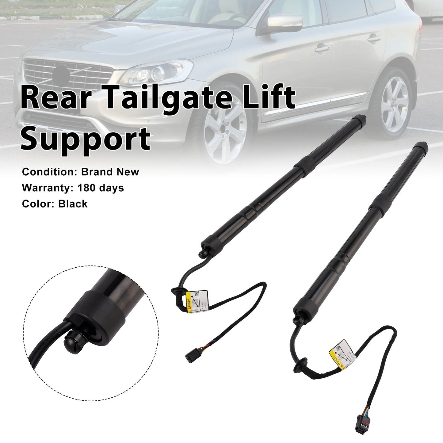 2015-2017 Compatibile con Volvo XC60 ASIA 2 pezzi Ammortizzatori a gas per portellone posteriore elettrico 31457566