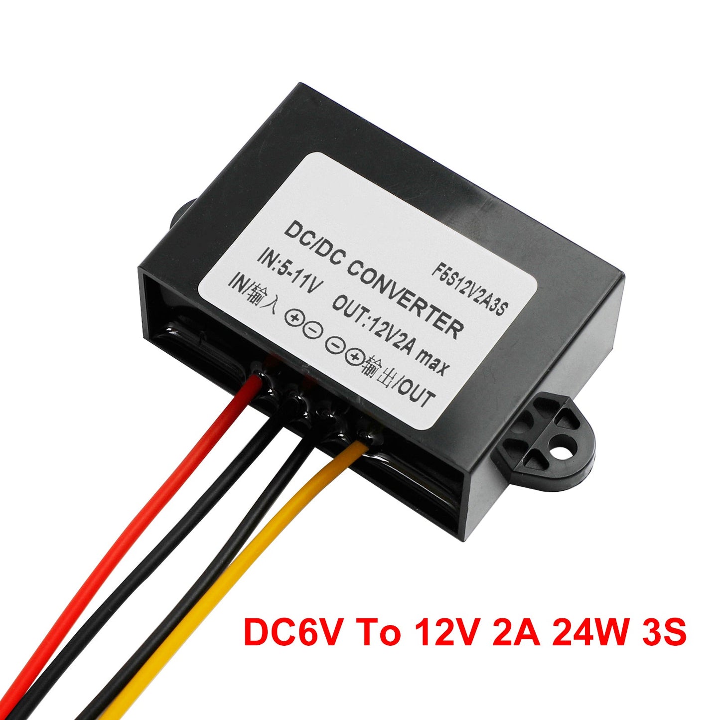Convertitore step-up DC-DC impermeabile da 2 A, 6 V a 12 V, modulo di alimentazione per auto