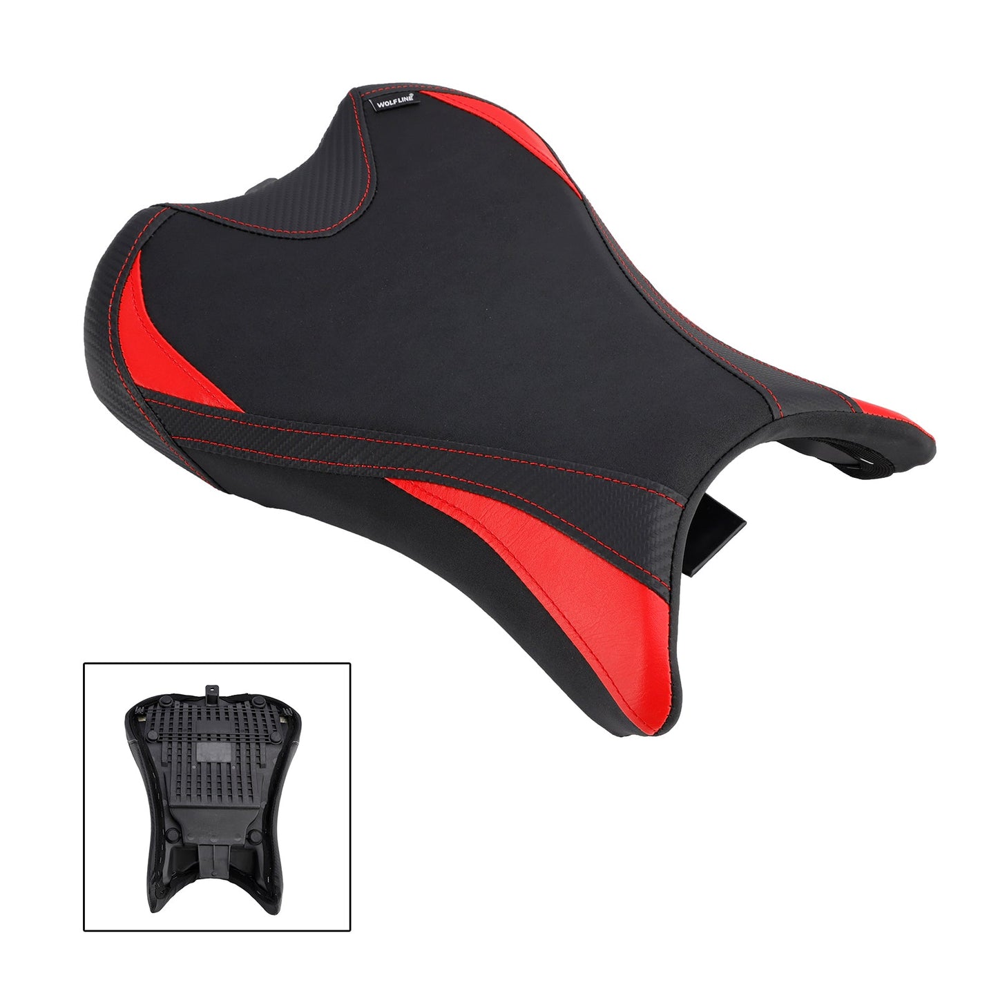 Front Raider Seat Driver Cushion PU Fit per Street Triple 765/S/R 19-22