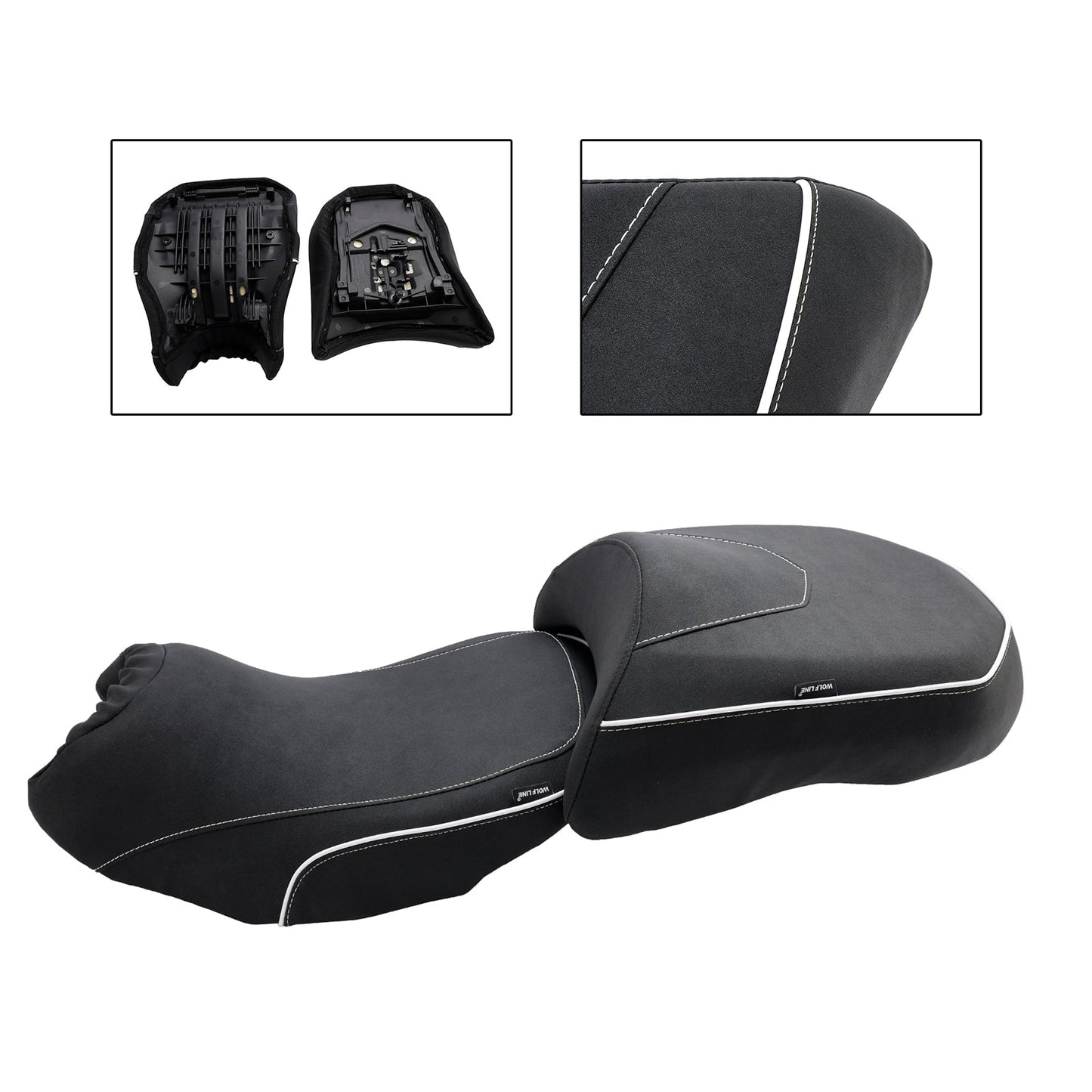 Sostituisci il sedile anteriore posteriore del conducente e del passeggero, nero, per BMW R1200GS 14-18 R1250GS