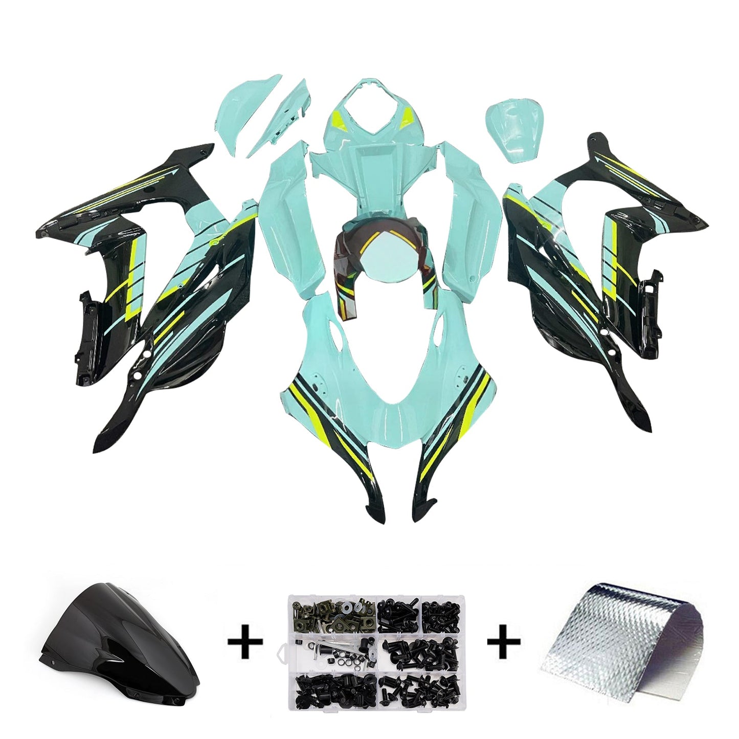 Kit carenatura iniezione in plastica ABS adatto per Kawasaki ZX10R 2016-2020