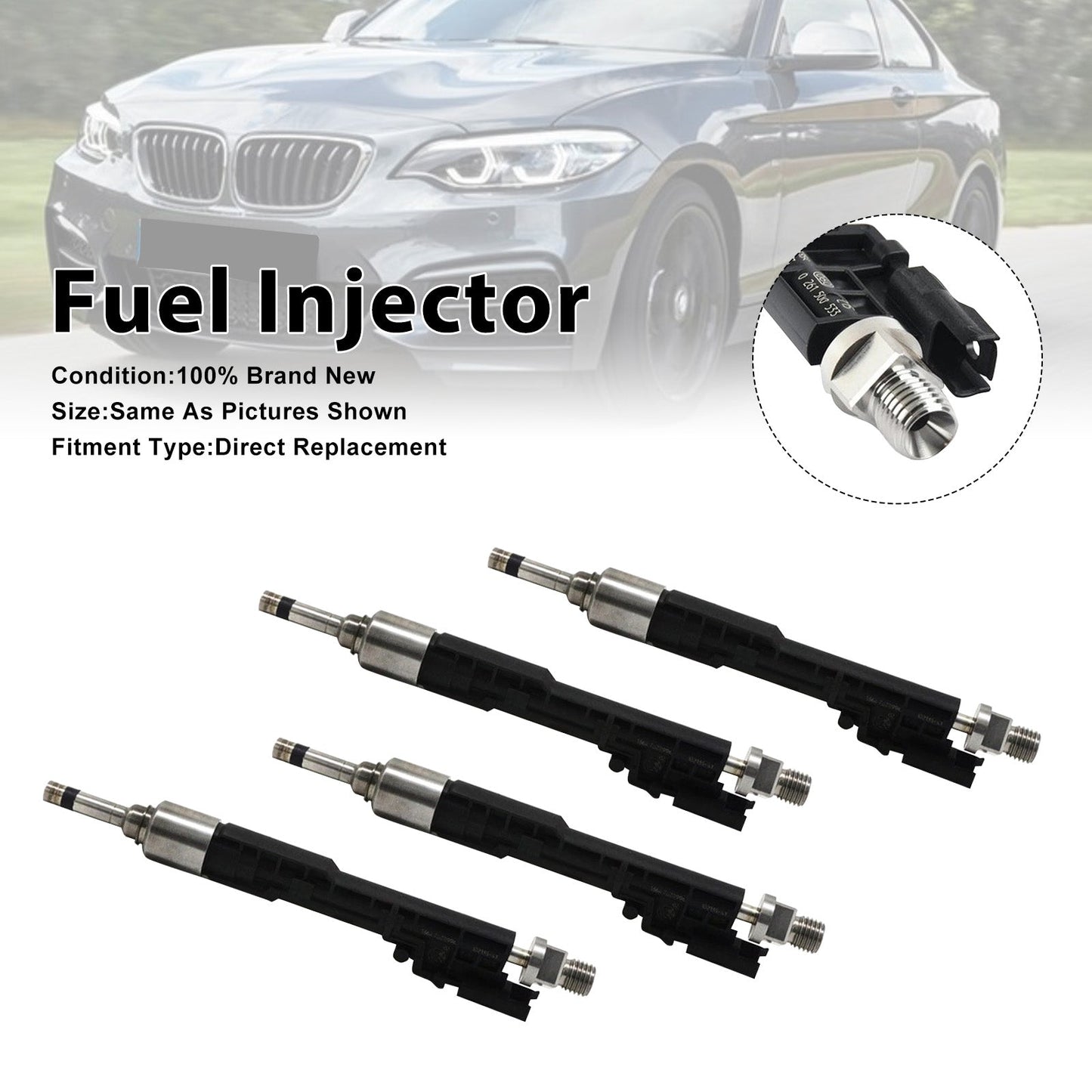 2014-2015 Per BMW 740I 4 iniettori di carburante 13647645960