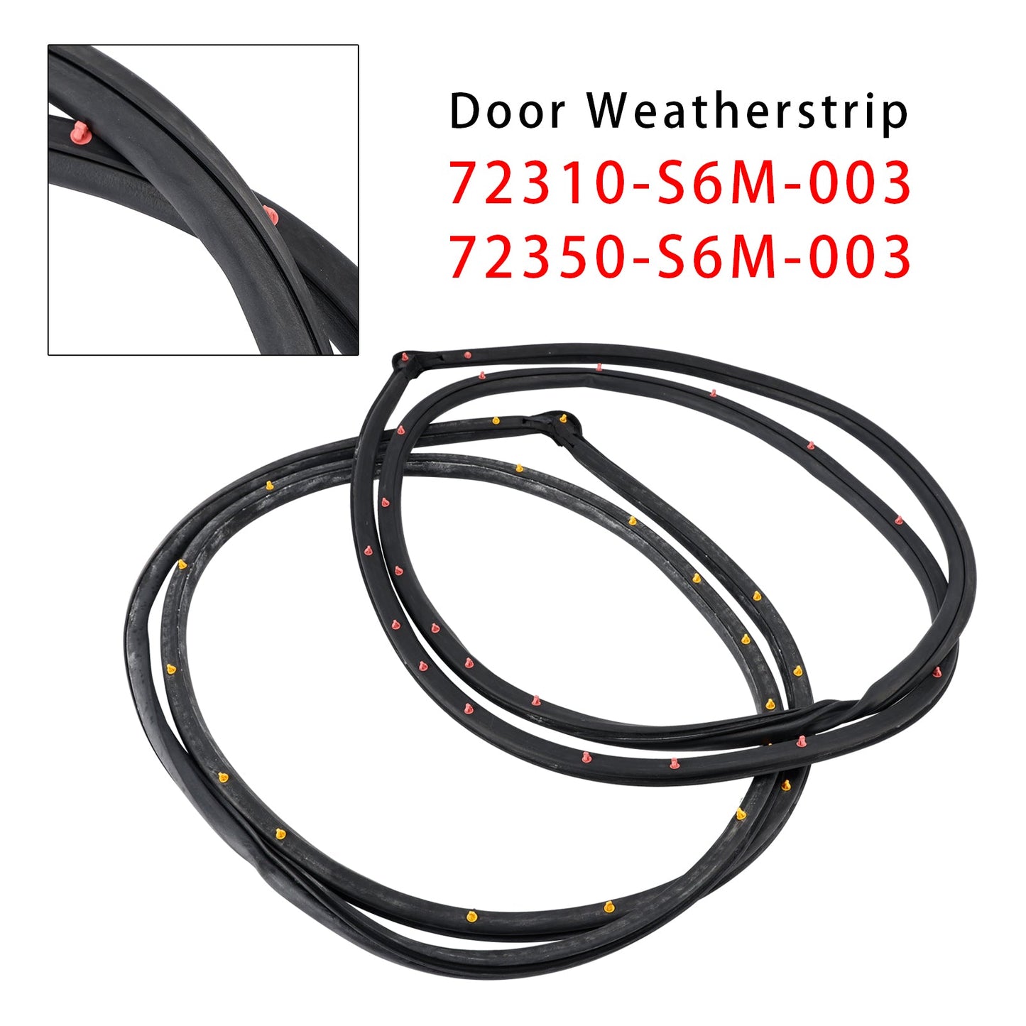 2× Guarnizione porta anteriore destra e sinistra 72310S6M003 per Honda Integra Acura RSX DC5 2002-2006