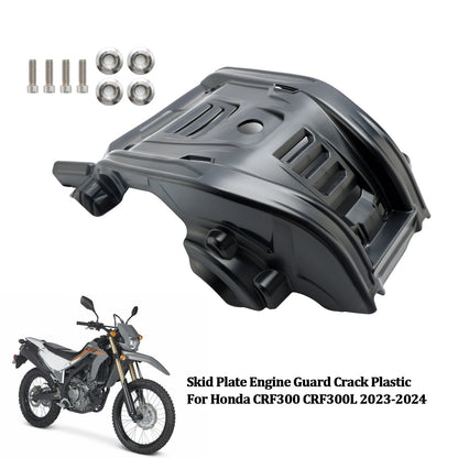 Piastra paramotore Honda CRF300 CRF300L 2023-2024 Protezione motore in plastica crepata