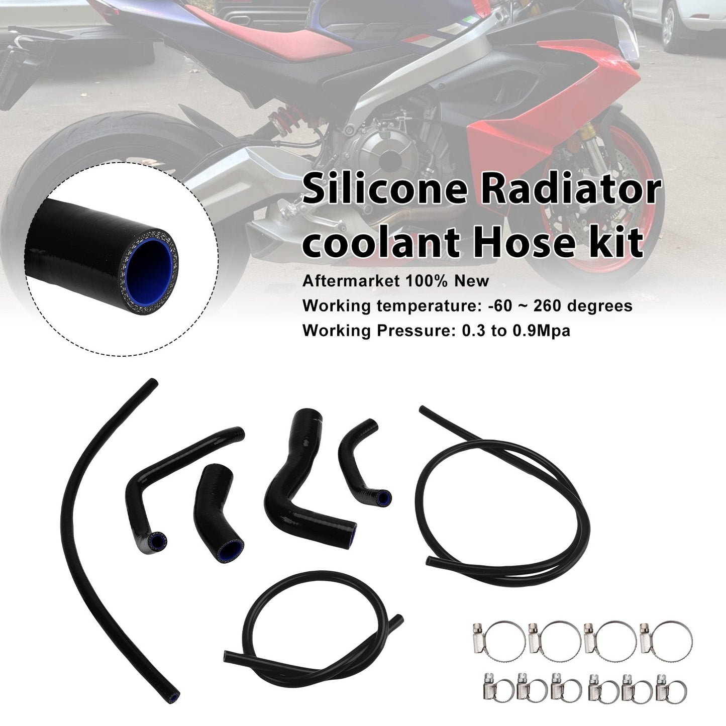 Tubo flessibile del liquido di raffreddamento del radiatore in silicone Aprilia RS 660 RS660 2021-2025