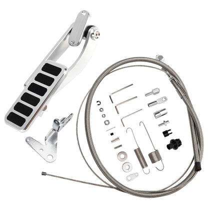 Pedale dell'acceleratore universale Street Hot Rod in alluminio, cavo dell'acceleratore e set di molle SS da 24""