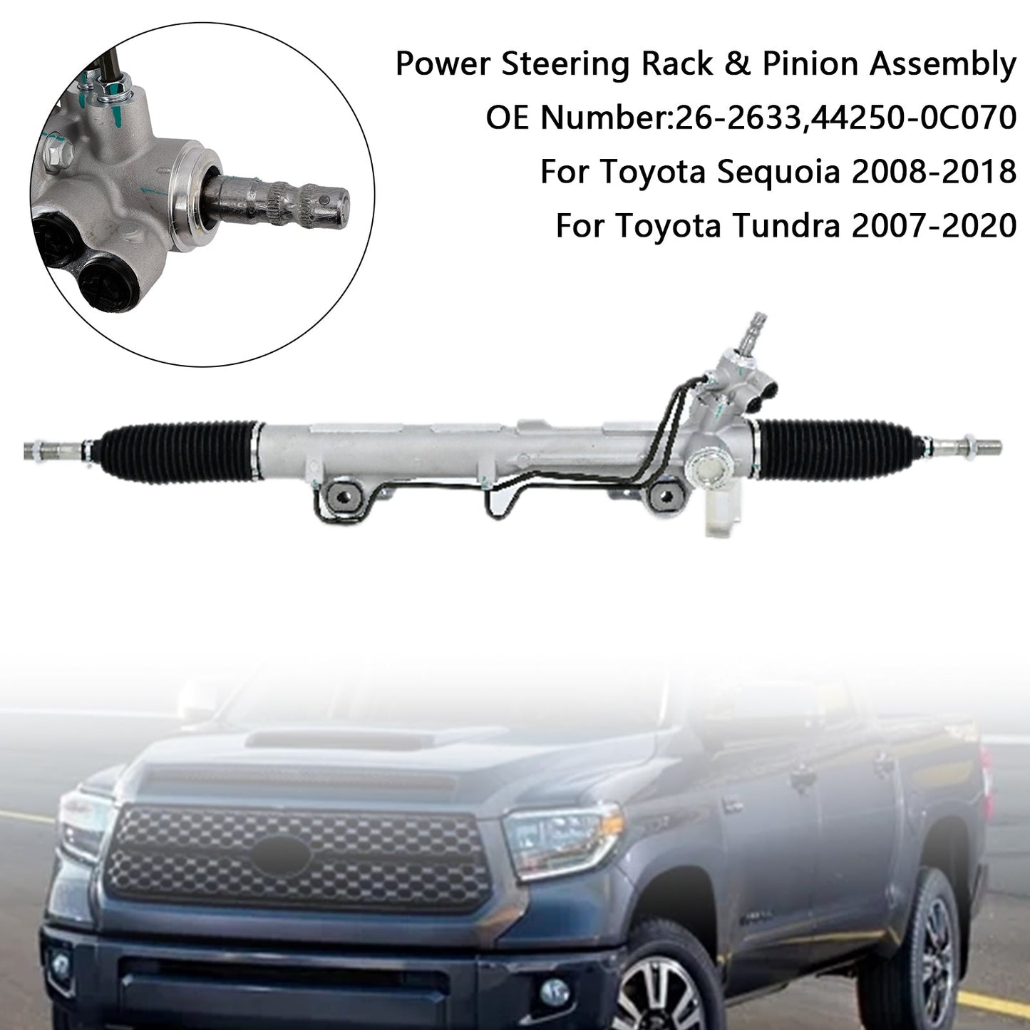 Gruppo pignone e cremagliera del servosterzo per Toyota Tundra 5.7L 4.7L 4.0L 2007-2020