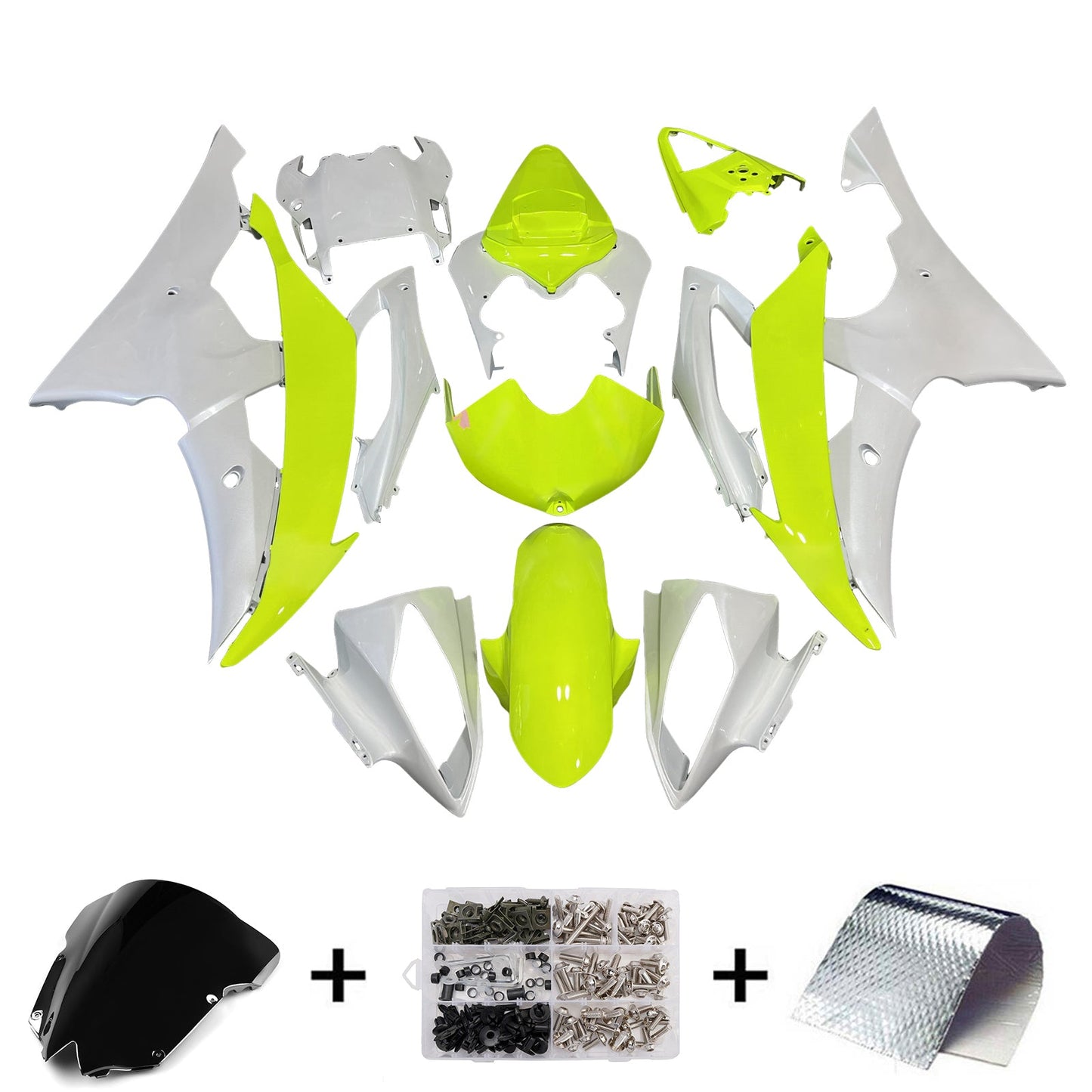 Kit carenatura iniezione plastica ABS per Yamaha YZFR6 YZF-R6 2008-2016