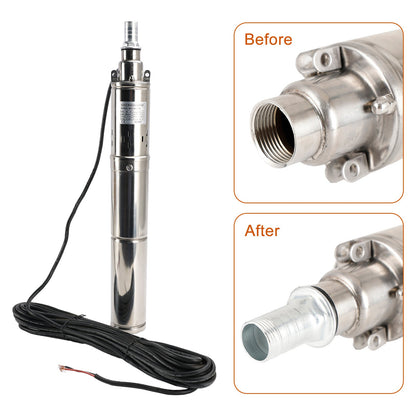 Pompa ad acqua sommergibile solare del foro del pozzo profondo di 3" 48V 750W MPPT incorporato
