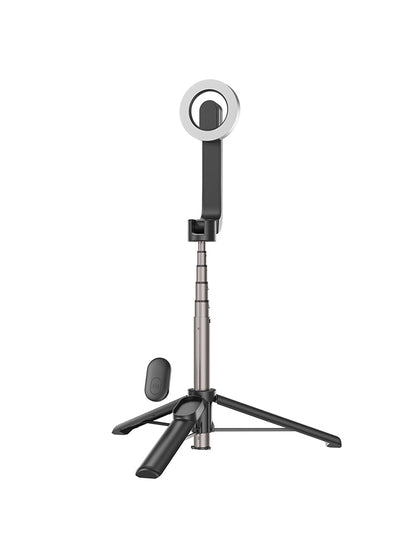 Mini bastone per selfie magnetico per telefono cellulare Magesafe Bluetooth in lega di alluminio con treppiede