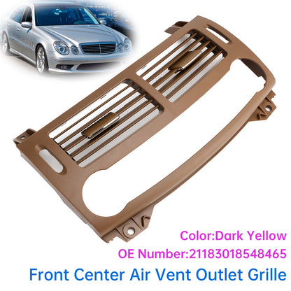 Griglia di uscita dell'aria centrale anteriore giallo scuro per Benz Classe E W211 2003-2008