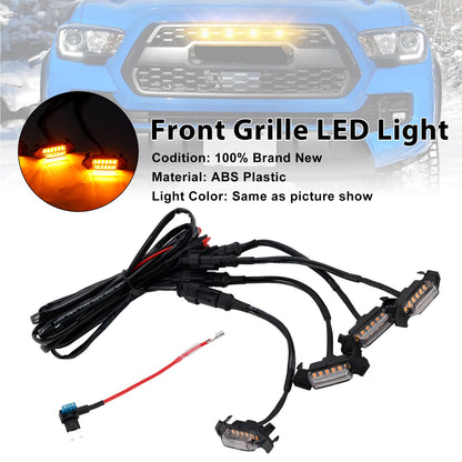 Kit luci LED per griglia anteriore Toyota Tacoma con lente trasparente color ambra 2016-2023