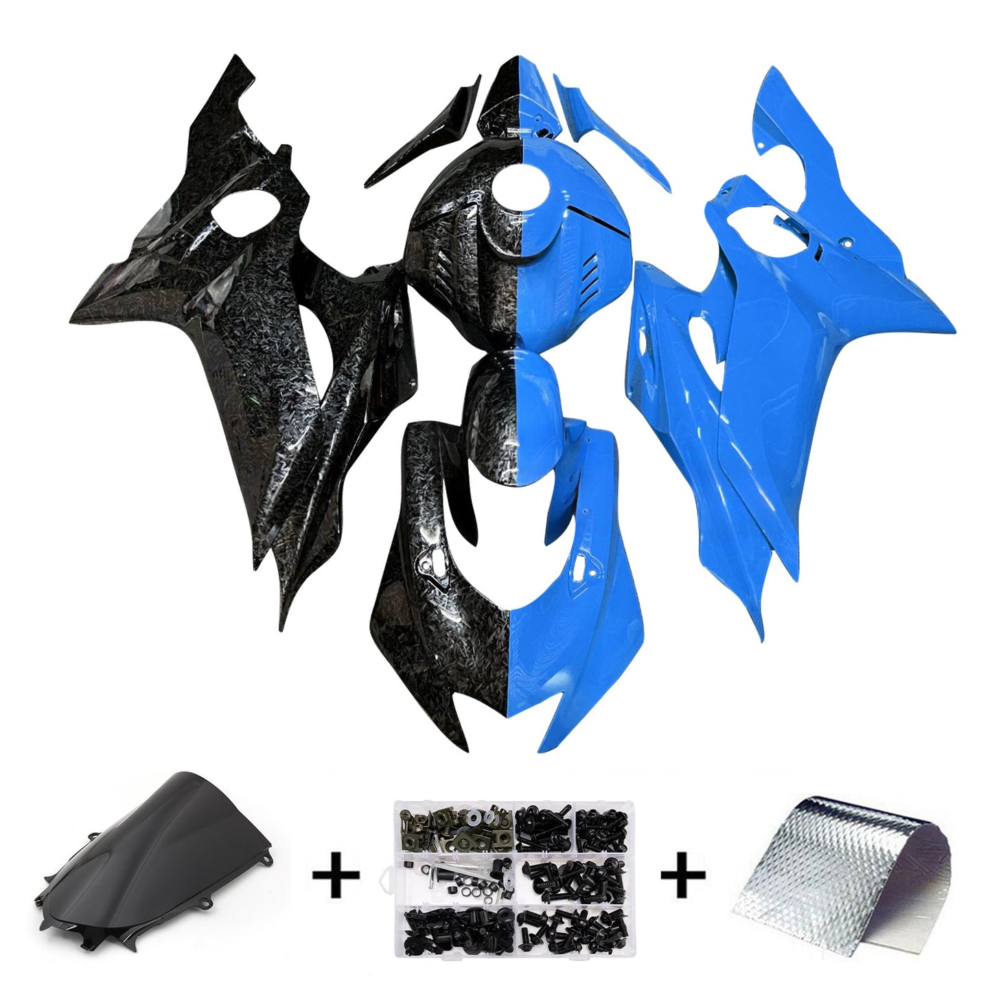 Kit carenatura iniezione in plastica ABS adatto per Yamaha YZF-R6 2017-2023