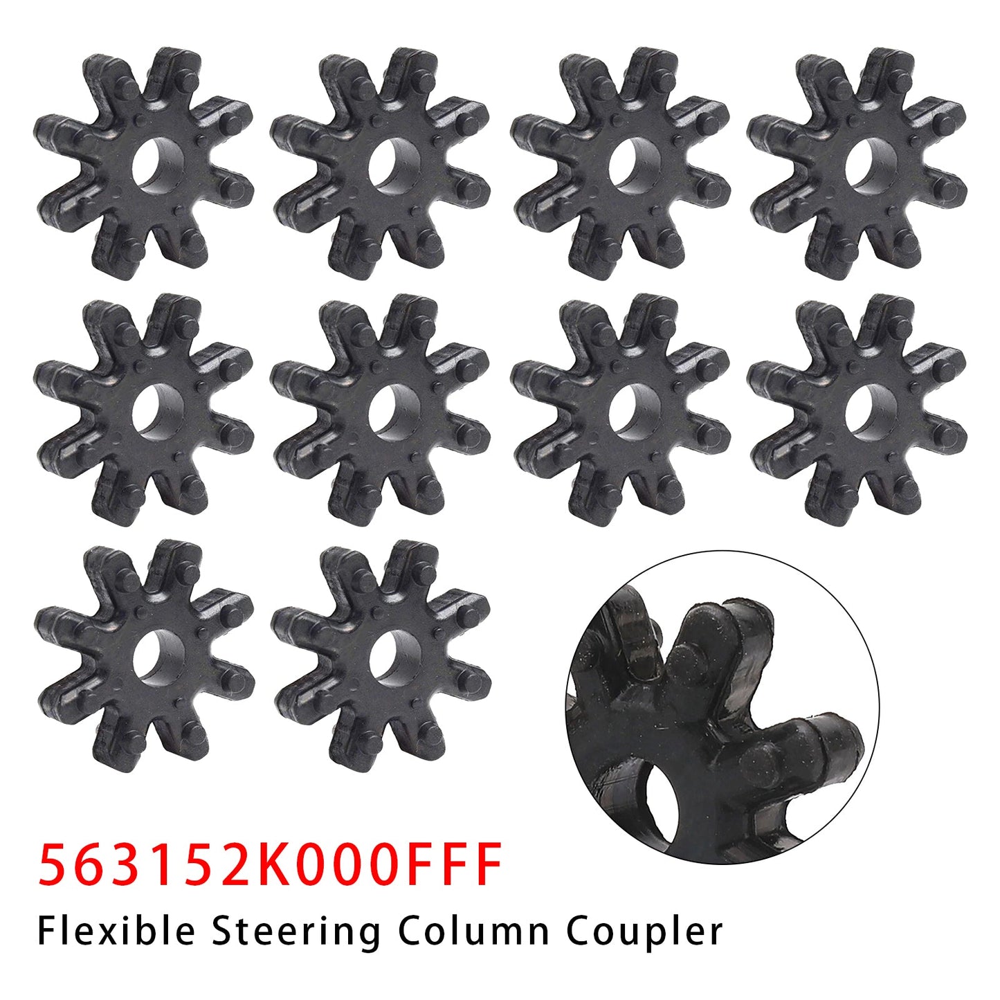 10x Giunto flessibile per piantone dello sterzo per Hyundai Elantra Kia Optima 563152K000FFF