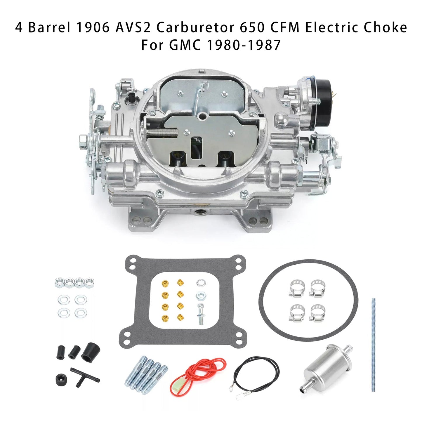 Carburatore AVS2 a 4 corpi 1906 GMC 1980-1987, starter elettrico da 650 CFM