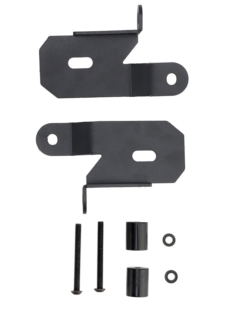 Staffe di montaggio luci nere per montante anteriore Jeep Wrangler JL 7318 2018-2019