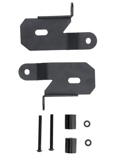 Staffe di montaggio luci nere per montante anteriore Jeep Wrangler JL 7318 2018-2019