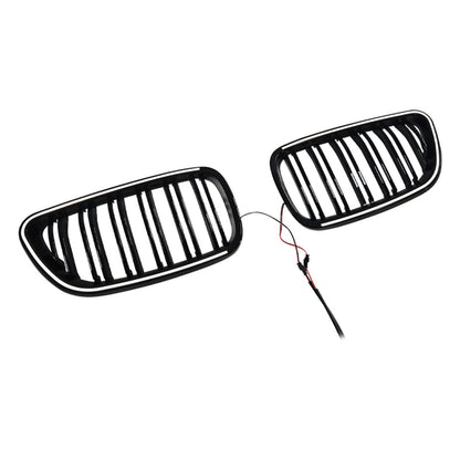Griglia anteriore a doppio rene per BMW Serie 2 F22 F23 F24 2014-2018, nero lucido