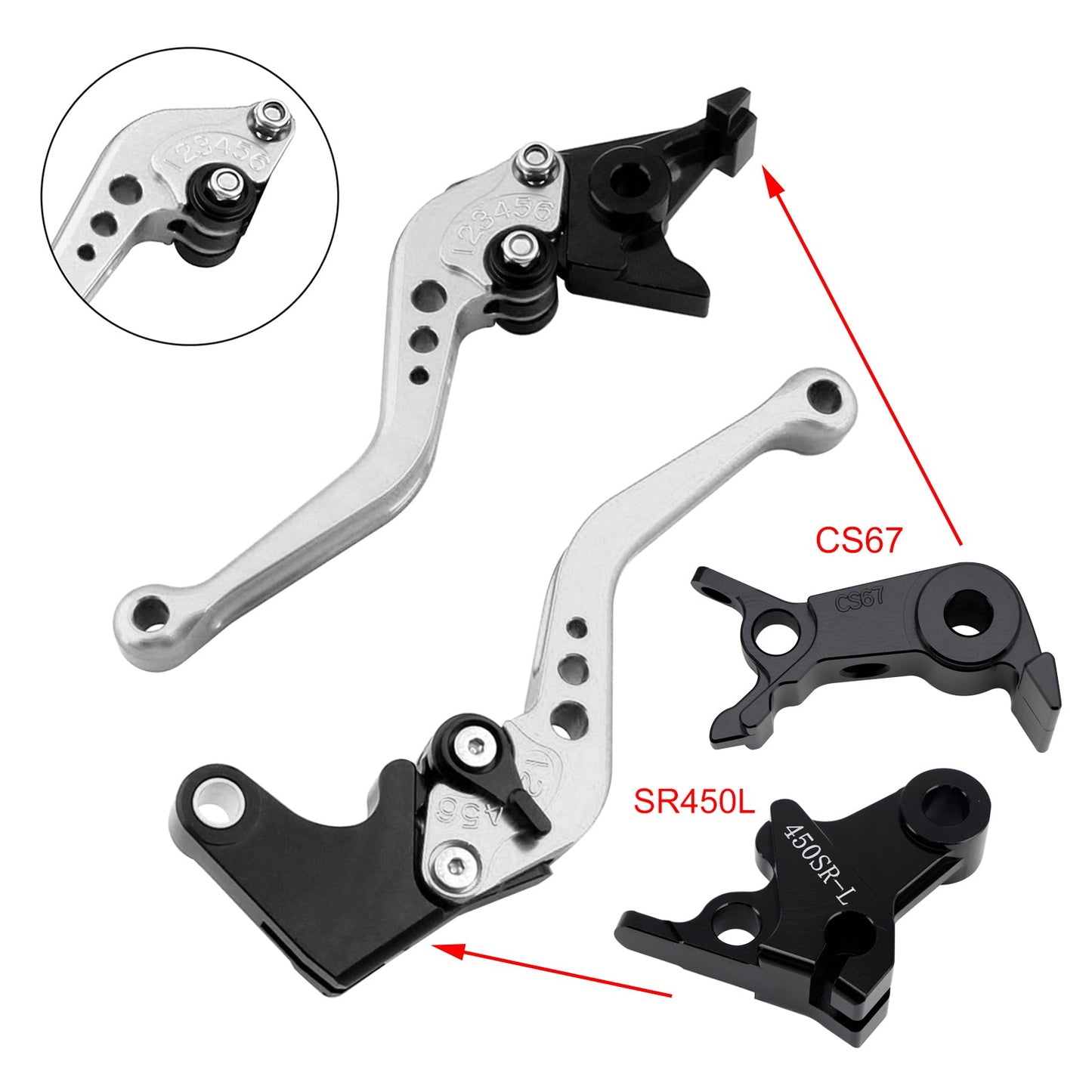 NUOVA leva freno frizione corta adatta per VOGE DS900X 900DSX 2024-2026