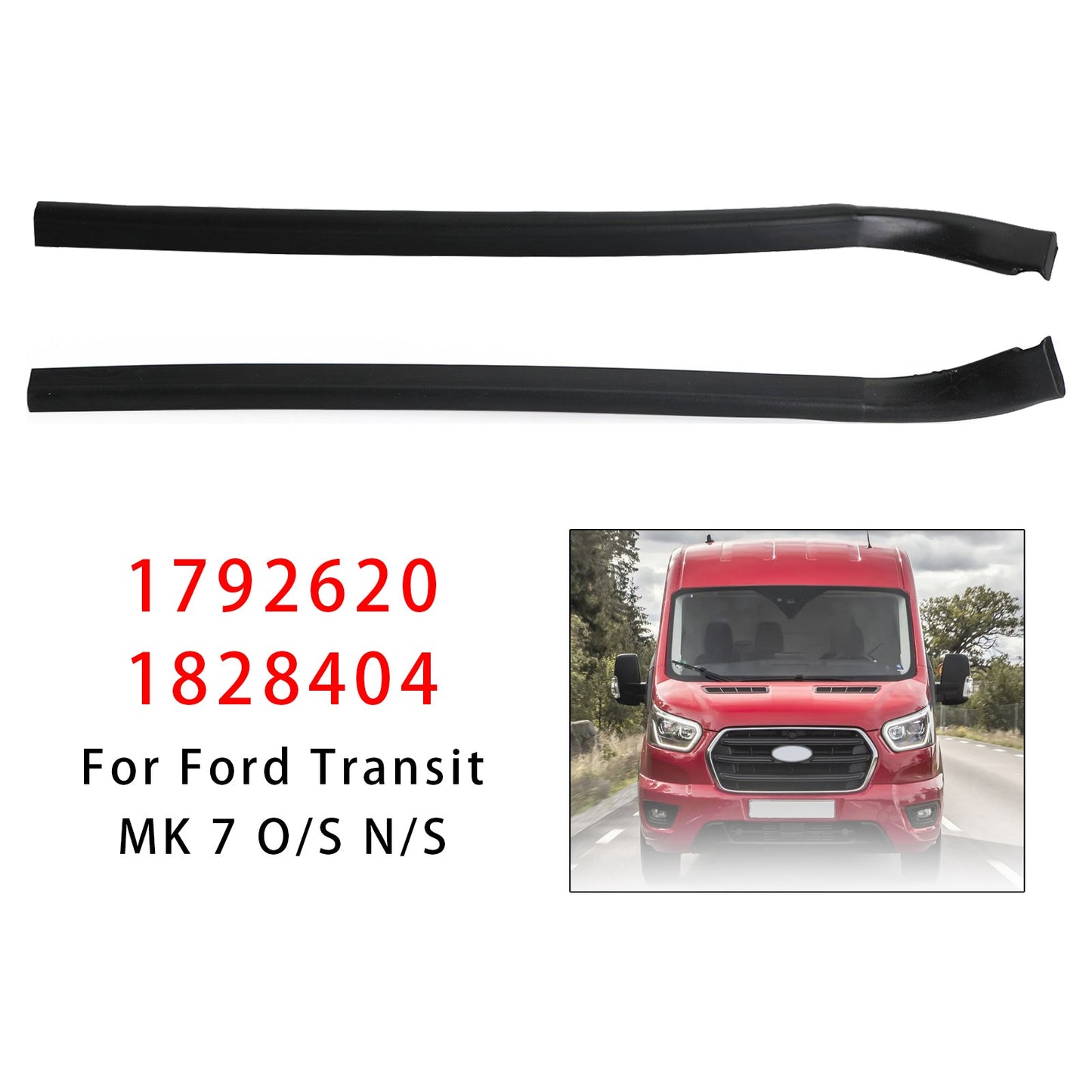 2 guarnizioni per portiera anteriore 1792620+1828404 per Ford Transit Mk 7 O/SN/S