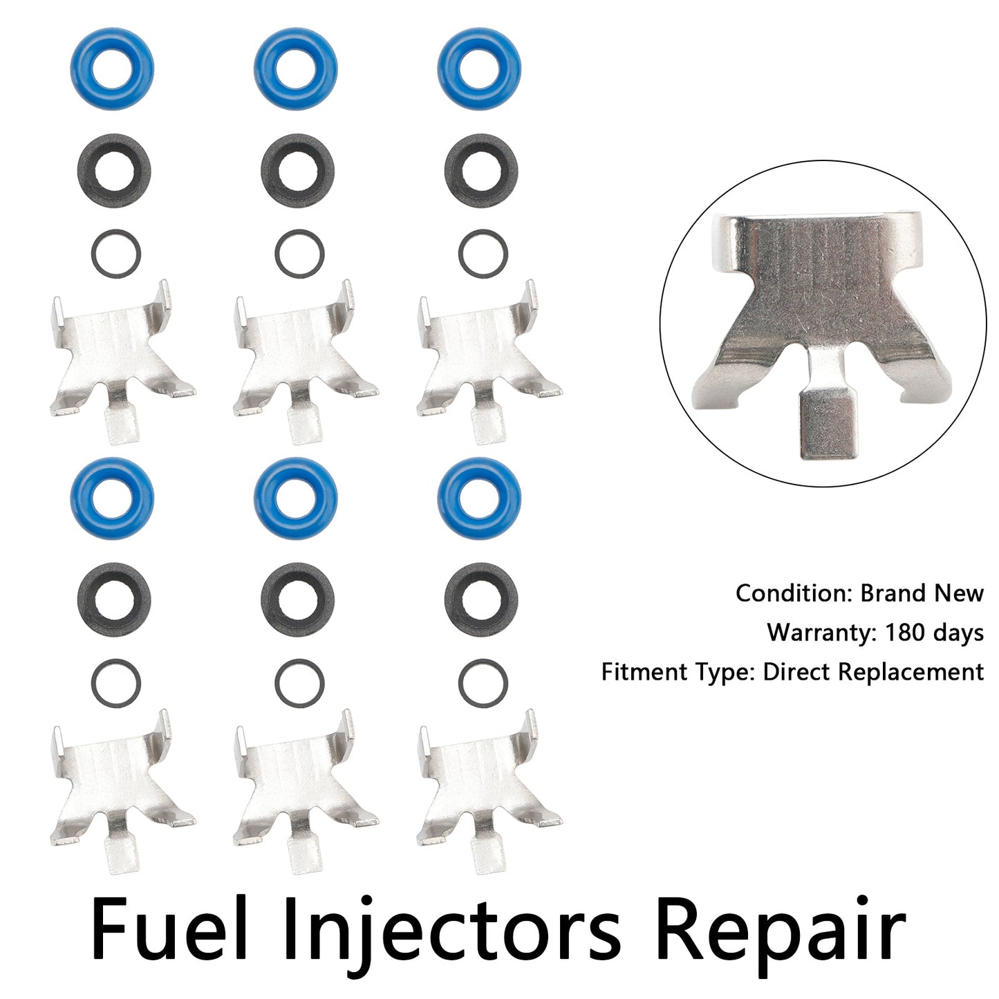 Kit di guarnizioni per riparazione iniettori carburante Ford F150 3.5L Turbo EcoBoost 6 pezzi 2011-2016