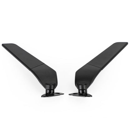 Lente bianca coppia Wing Fin Spoiler Specchietti retrovisori laterali per Yamaha YZF-R1M 2015-2019