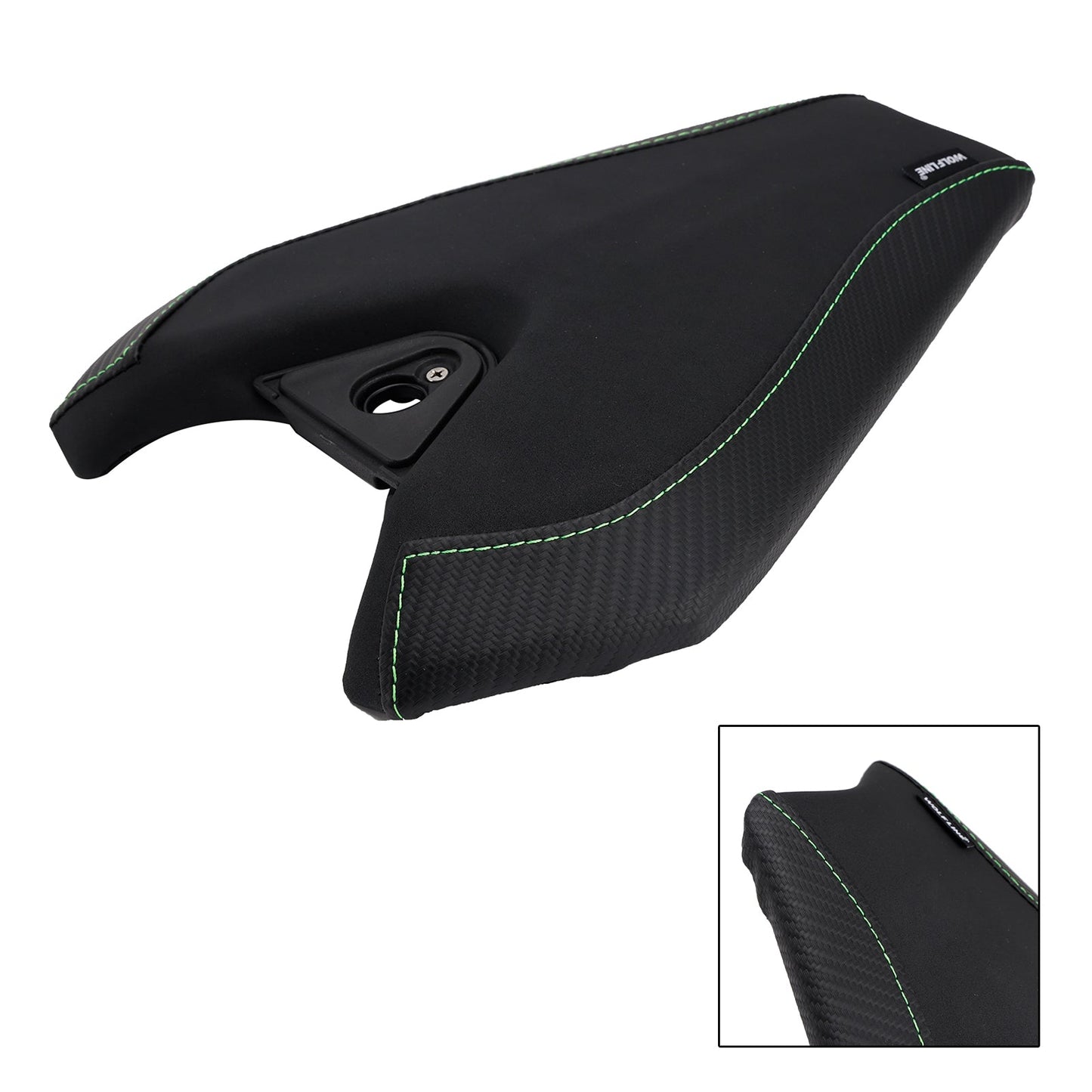 2014-2025 Per Kawasaki Z1000 Cuscino sedile passeggero posteriore Pilone Verde piatto2 24 Rosso