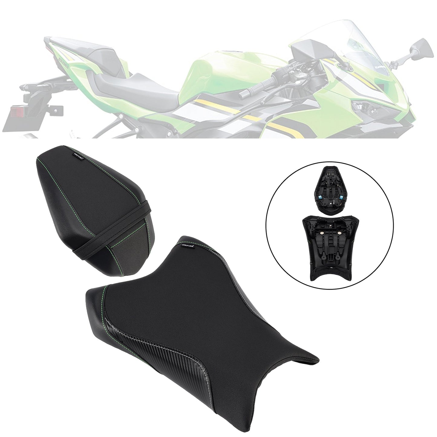 2024-2025 Per BMW R1300GS R 1300 GS Parte anteriore inferiore con sedile posteriore conducente passeggero nero2