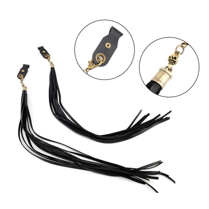 Decorazione leva freno manubrio nappa nera per Dyna Road Glide Road King
