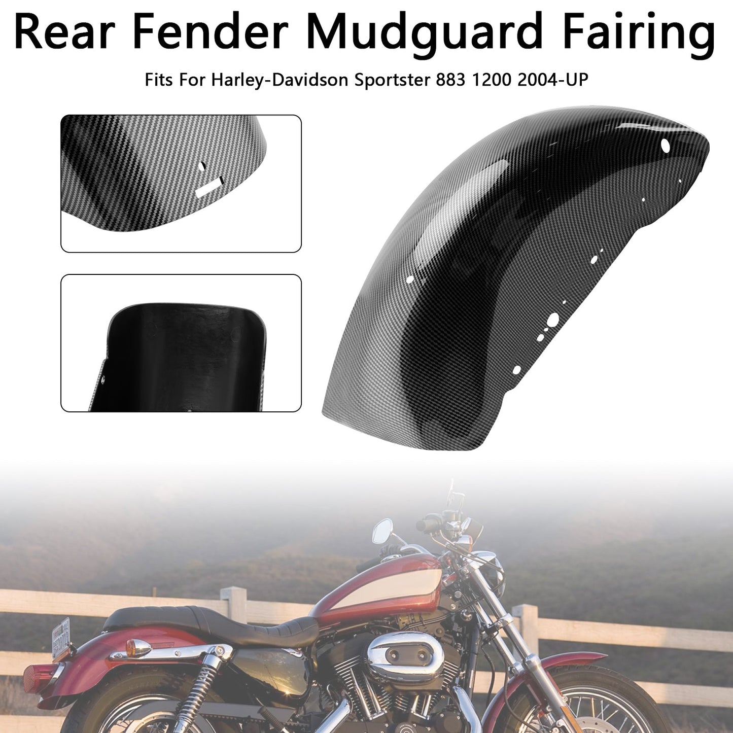 Carenatura parafango posteriore Sportster 883 1200 dal 2004 in poi