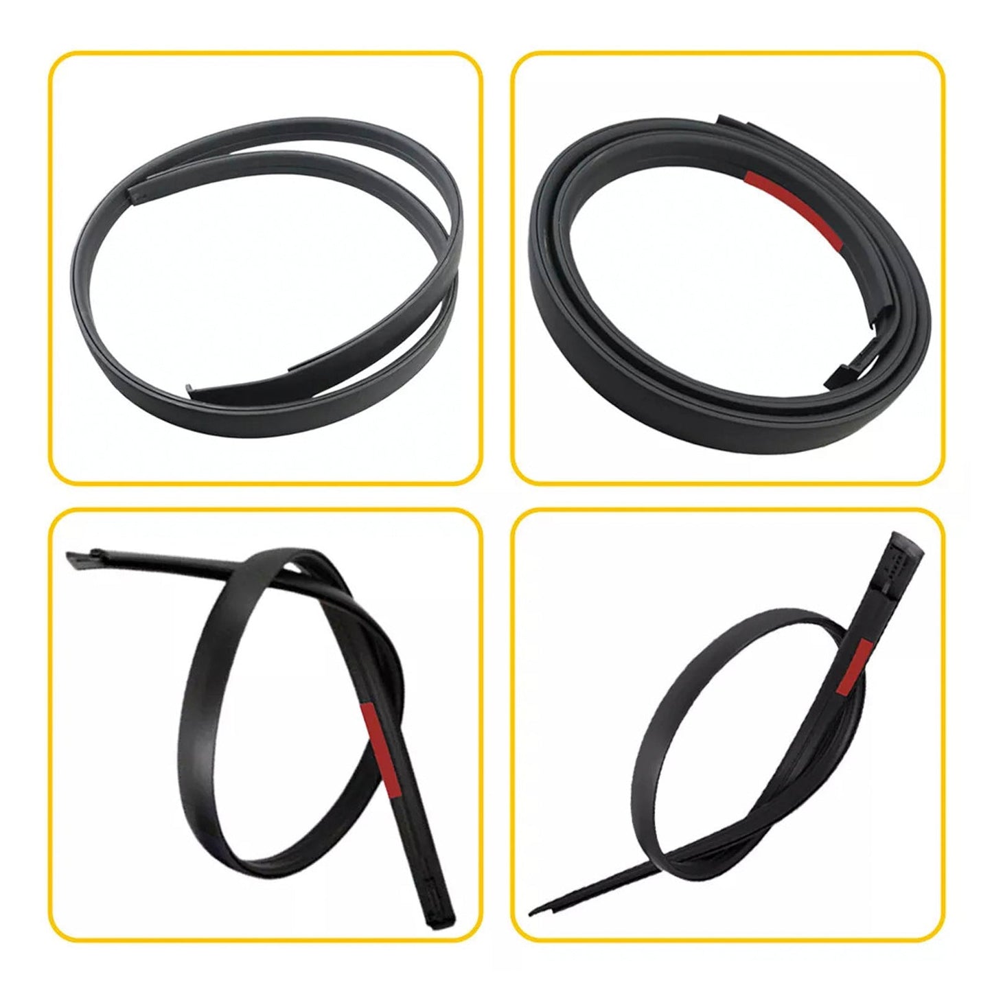 Modanatura per gocciolatoio sul tetto Toyota Tundra DOUBLE CAB 2007-2020, lato sinistro e destro, in gomma, 2 pezzi