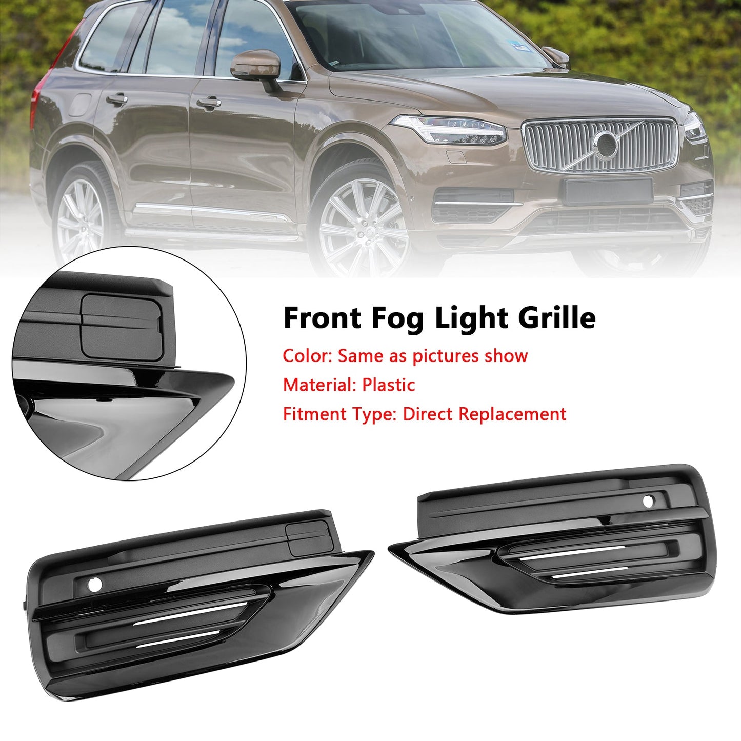 Griglia fendinebbia paraurti anteriore Volvo XC90 2021-2024 2 pezzi Griglia fendinebbia