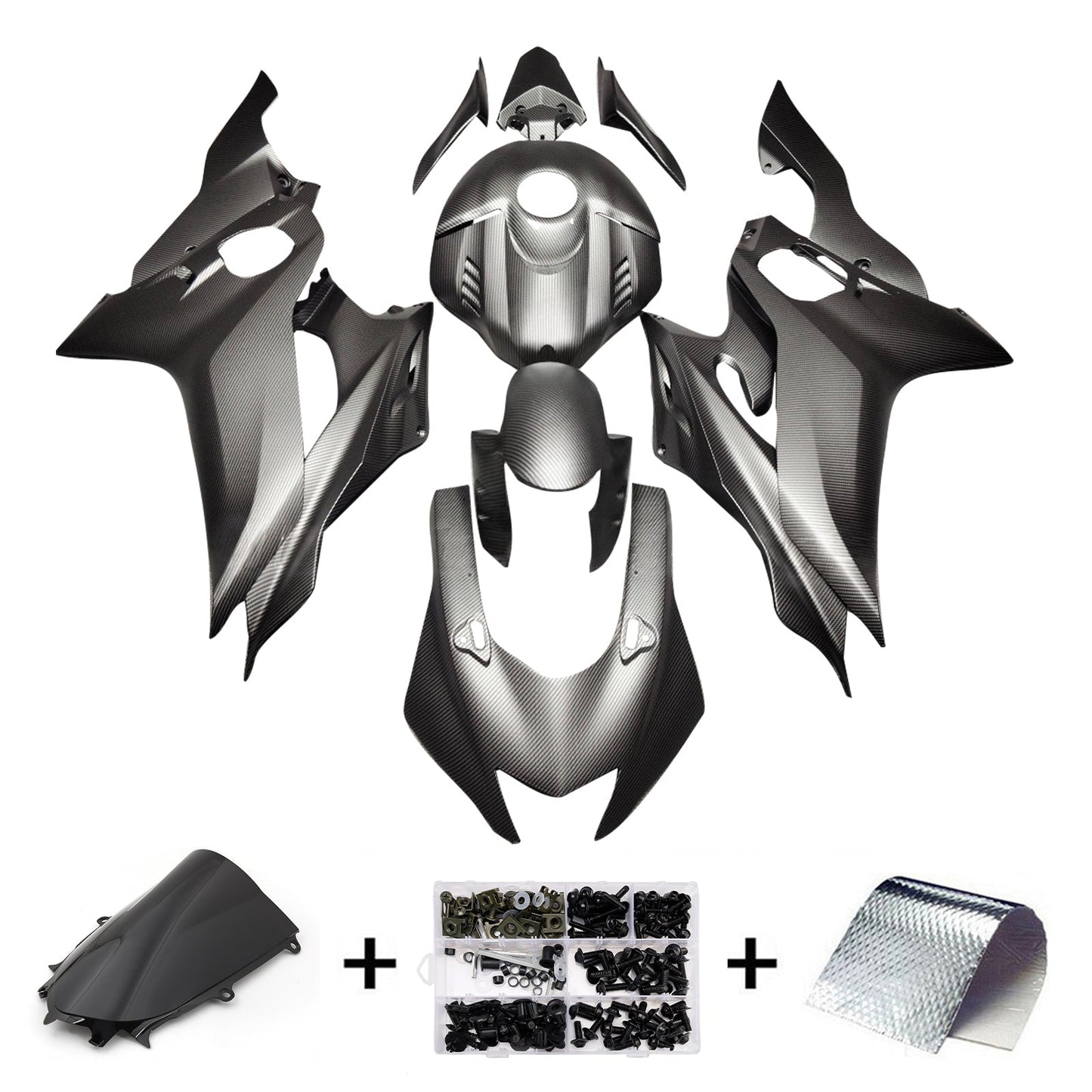 Kit carenatura iniezione in plastica ABS adatto per Yamaha YZF-R6 2017-2023