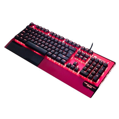 Tastiera meccanica K1000 cablata con 104 tasti e interruttori rossi per PC Chroma RGB con poggiapolsi