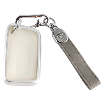 Custodia in lega di alluminio TPU con pellicola morbida grigia per chiave auto Lexus IS GS ES RX