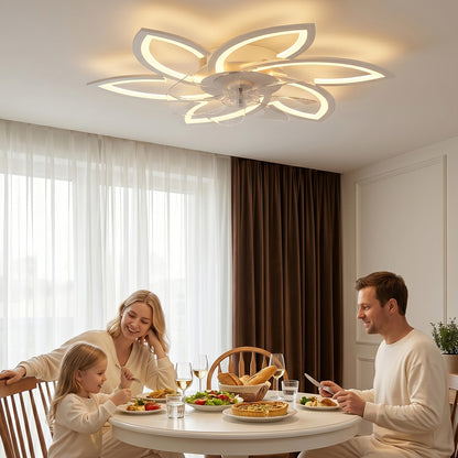 Con illuminazione e telecomando silenzioso Ventilatore da soffitto con LED