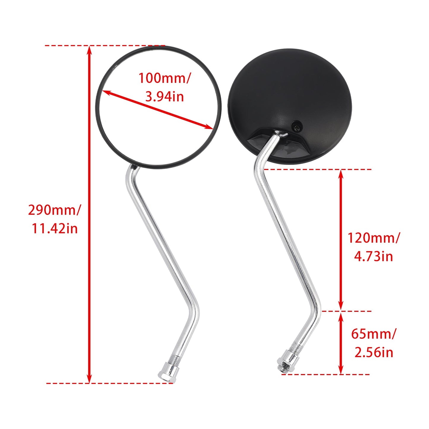 SPECCHIETTO RETROVISORE 10MM PER HONDA NX 650 DOMINATOR 88-92 XL125V VARADERO 01-06