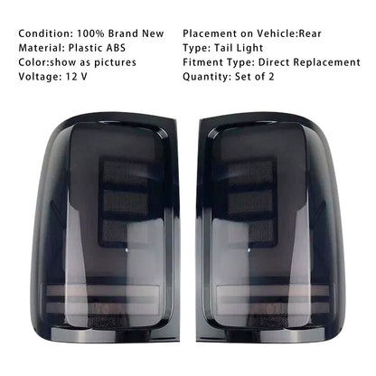 VW Amarok V6 2008-2019 Fanale posteriore a LED destro e sinistro, coppia, fumé