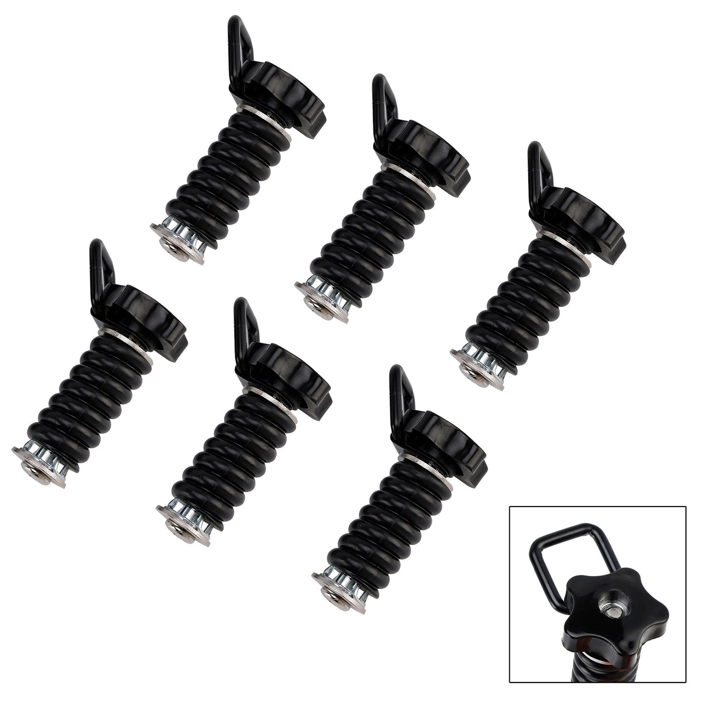 6 pezzi di anelli flessibili di ancoraggio per carico da 1 pollice per Polaris RZR Sportsman Ace 2013-2025