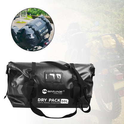 Borsa laterale universale per bagagli in PU da 50 litri per motocicletta, colore: GialloB