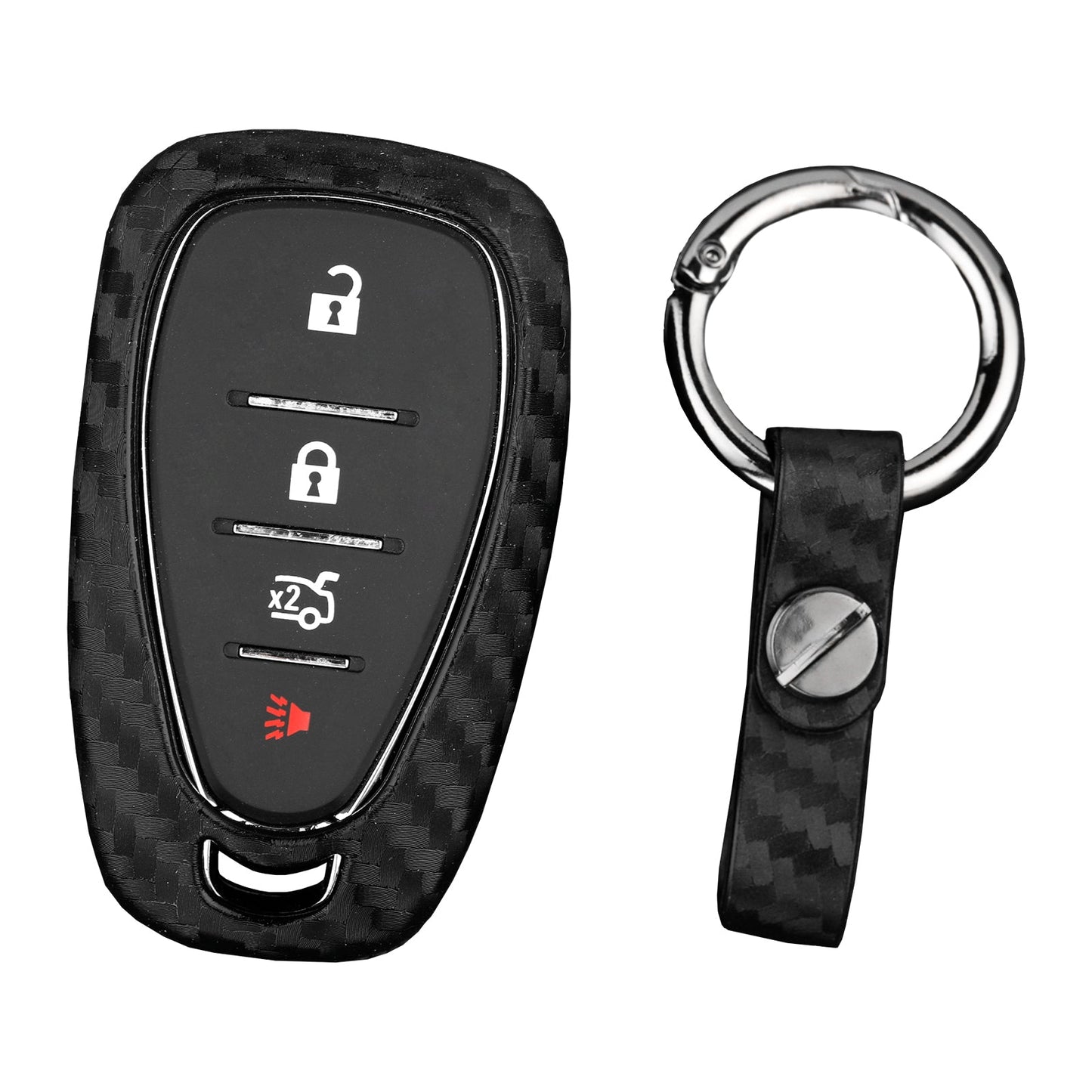 Custodia in similpelle e silicone per chiave auto con fibbia per Chevrolet