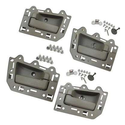 4 pezzi Maniglia interna porta anteriore posteriore sinistra e destra grigia per Jeep Grand Cherokee 2005-2011