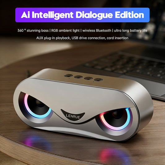 Altoparlante Bluetooth wireless intelligente M6, altoparlante portatile per gaming con luce pulsante accattivante.