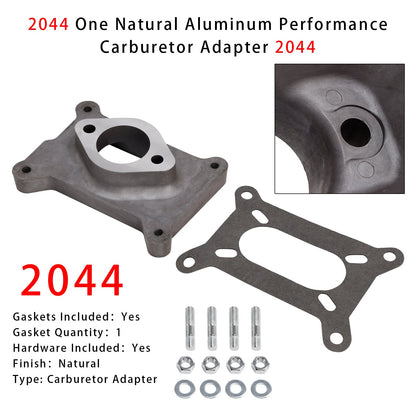 Adattatore per carburatore ad alte prestazioni in alluminio naturale 2044 One 2044