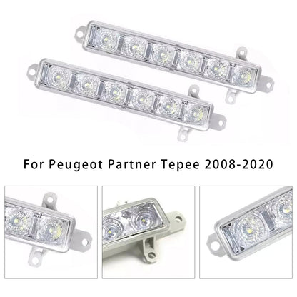 Coppia di fendinebbia diurni a LED per Citroen C3 Berlingo Peugeot 9802795580