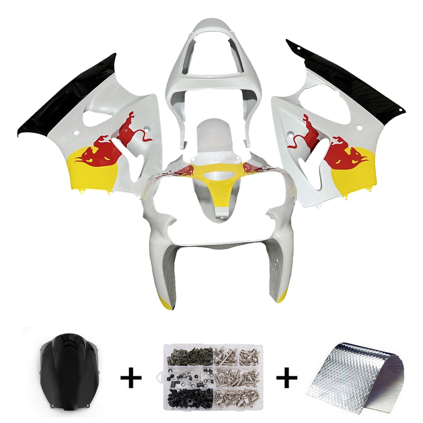 Kit carenatura iniezione per Kawasaki ZX6R 636 2000-2002 ZZR600 2005-2008