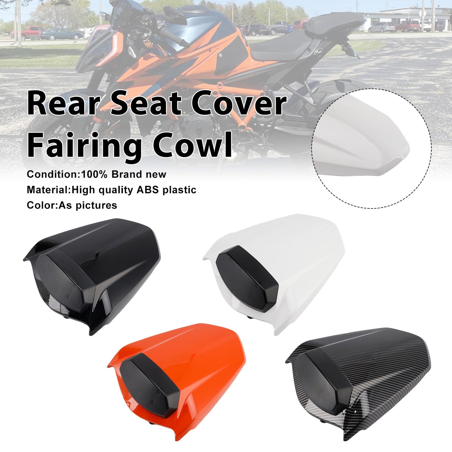 2014-2019 Per 1290 Super Duke R Copertura sedile passeggero posteriore Cupolino