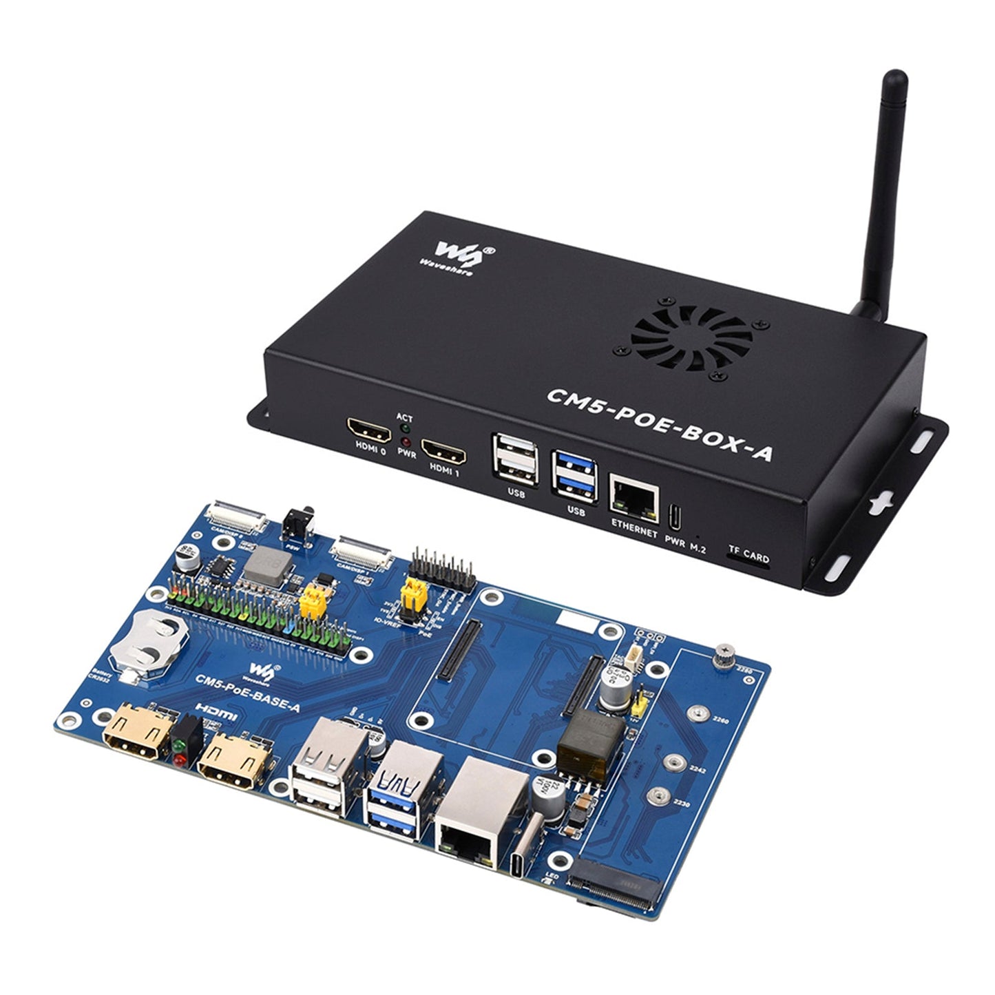 Raspberry Pi CM5 PoE Scheda di espansione Modulo di elaborazione Supporto scheda base M.2 NVMe
