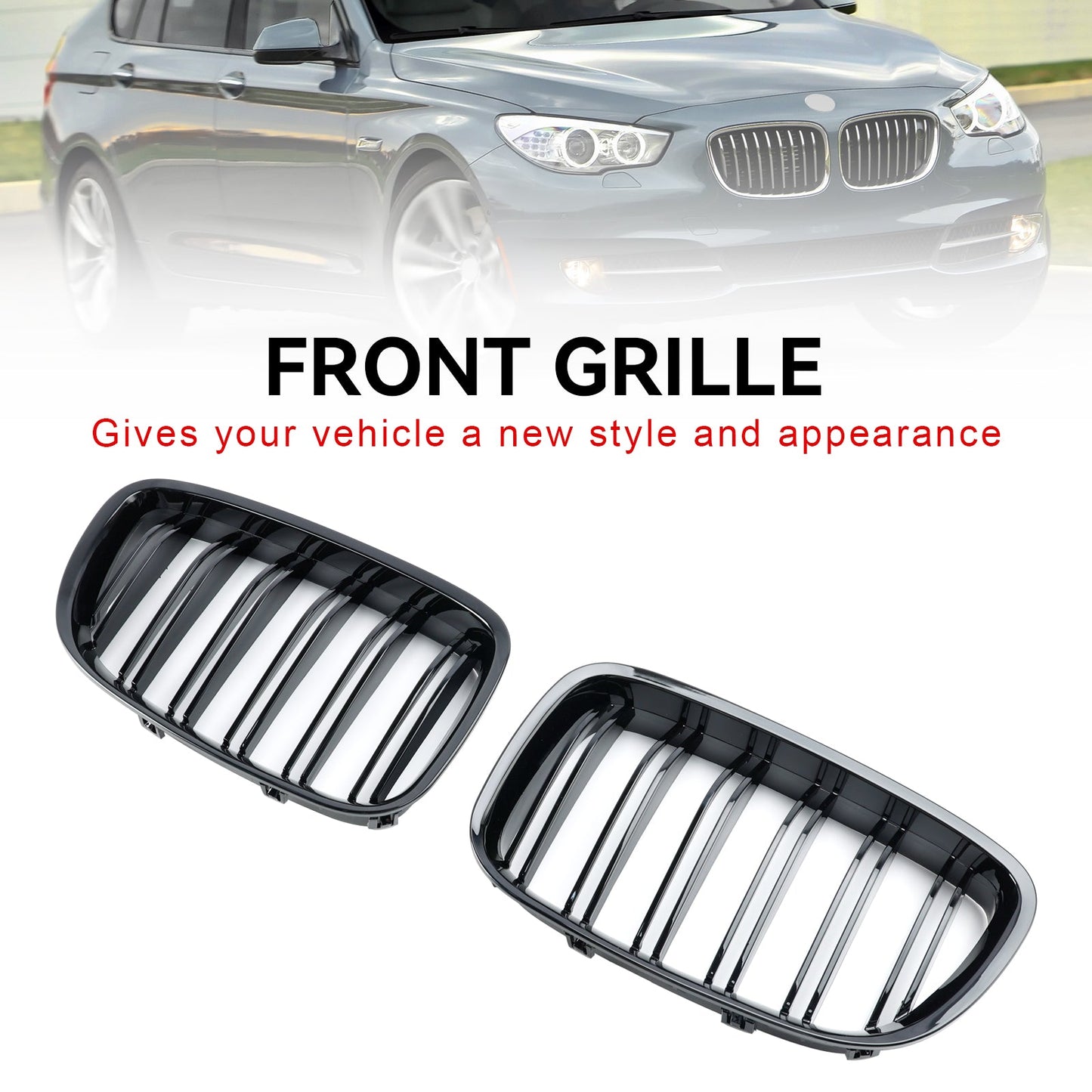 2009-2017 BMW Serie 5 GT F07 Griglia a rene anteriore nera lucida 51137200169 51137200170